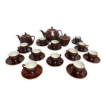 Service à café complet villeroy & boch vintage 60 s en porcelaine émaillée vitro série marron brillant ... Service à café complet villeroy & boch vintage 60 s en porcelaine émaillée vitro série marron brillant ...