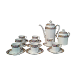 Service  caf porcelaine fine art dco 21 pices limoges