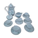 Service à café en porcelaine kahla made in gdr motif fleurs bleues Service à café en porcelaine kahla made in gdr motif fleurs bleues
