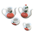 Service a caf en porcelaine les pommes rouges, modle patricia, lehmann, weiden, bavaria