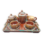 Service  caf tte  tte en grs de puisaye sign louis cagnat, art dco