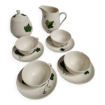 Service  caf vintage, dcor vgtal peint  la main, villeroy et boch
