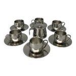 Service � caf� vintage inox 18 / 10 imco design italien
