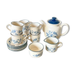 Service à café vintage staffordshire décor raisins bleu années 70 Service à café vintage staffordshire décor raisins bleu années 70