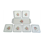 Service a cake gateau en faiences de gien modele butterfly