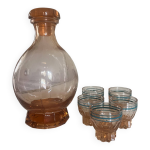 Service carafe et verre  liqueur
