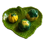 Service cramique vintage automne sel poivre pices chou courges annes 1950 60