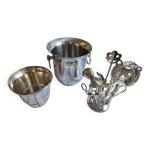 Service � cocktails vintage guy degrenne m�tal argent� france