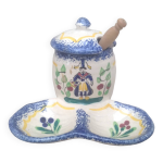 Service a condiments en porcelaine