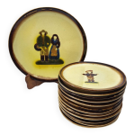 Service  dessert atelier cerenne vallauris santons de provence france 1950