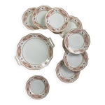 Service dessert porcelaine ancienne limoges lanternier & cie 10 assiettes