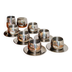 Service � expresso inox design amc italie 70 / 80s (14 pi�ces)