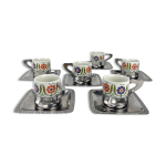 Service  expresso porcelaine et inox 70