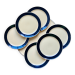 Service � g�teau vintage villeroy & boch jaune et noir 10 assiettes desse