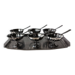 Service  glace inox ancien, coupes  dessert acier inoxydable vintage