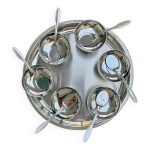 Service  glace vintage inox jean couzon