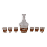 Service a liqueur complet cristal d'arques carafe et verres