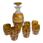 Service  liqueur en cristal de boheme