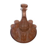 Service a liqueur verre rose