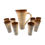 Service � orangeade c�ramique de niderviller 1960 / 70