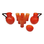 Service  orangeade / citronnade schneider , le verre franais . 2 pichets et 6 verres
