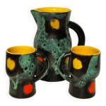Service orangeade mug pichet vintage 3 pices pot laval france xxme