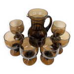 Service  orangeade verre fum