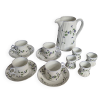 Service petit - djeuner pillivuyt & cie 1900, 13 pices, modle fleuri