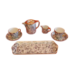 Service pices uniques signes doddoly  caf th + plat cake gteau - pillivuyt