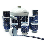 Service  punch de 16 pices en faence srie tenera de grete helland - hansen pour royal copenhagen