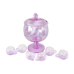 Service a punch sangria lait de poule en cristal, cristallin de bayel violet