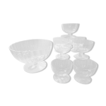 Service  salade de fruits, sangria en cristal, saladier & 8 verres coupelles