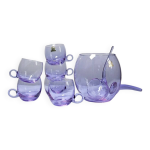 Service  sangria / punch vintage annes 70 cristal alexandrite  bleikristall
