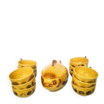 Service  soupe de poisson par kil keramik 13 pices - annes 70