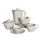 Service � th� pour 4 vintage en fa�ence ivoire au marli chantourn�