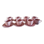 Service � th� 7 personnes rose poudr� + sucrier