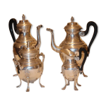 Service a the et cafe en me tal argente de style empire