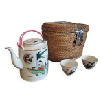 Service a th et son panier vintage
