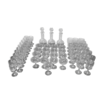 Service de 62 pi�ces de verres et carafe cristal de baccarat, gravure ath�nienne