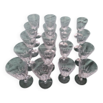 Service de verres en cristal d'arques mod�le versailles france (set de 18)