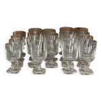 Service de verres en cristal villeroy et boch modle pied carr
