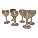 Service verres  digestif en cristal