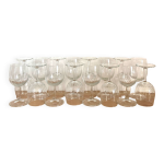 Service de verres effet torsade - modle ballon - vintage