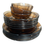 Service en verre fum duralex modle ptale