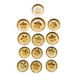 Service vintage 13 pices gien france modle fuego
