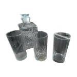 Service  whisky coffret livre + carafe 3 modles de verres differents