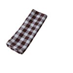 Serviette de table bistrot, carreaux bruns