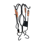 Serviteur de chemine en fer forg plein