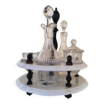 Serviteur de table 1900, 5 rcipients pour huile vinaigre condiments gien