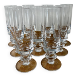 Set 10 fltes  champagne cristal de bayel